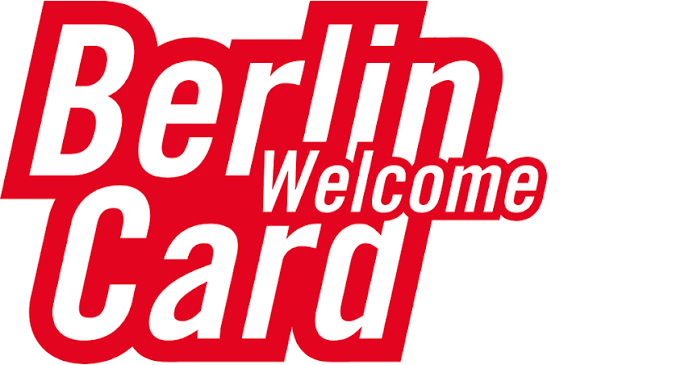 Logo der Berlin WelcomeCard – weiße Schrift mit roter Outline