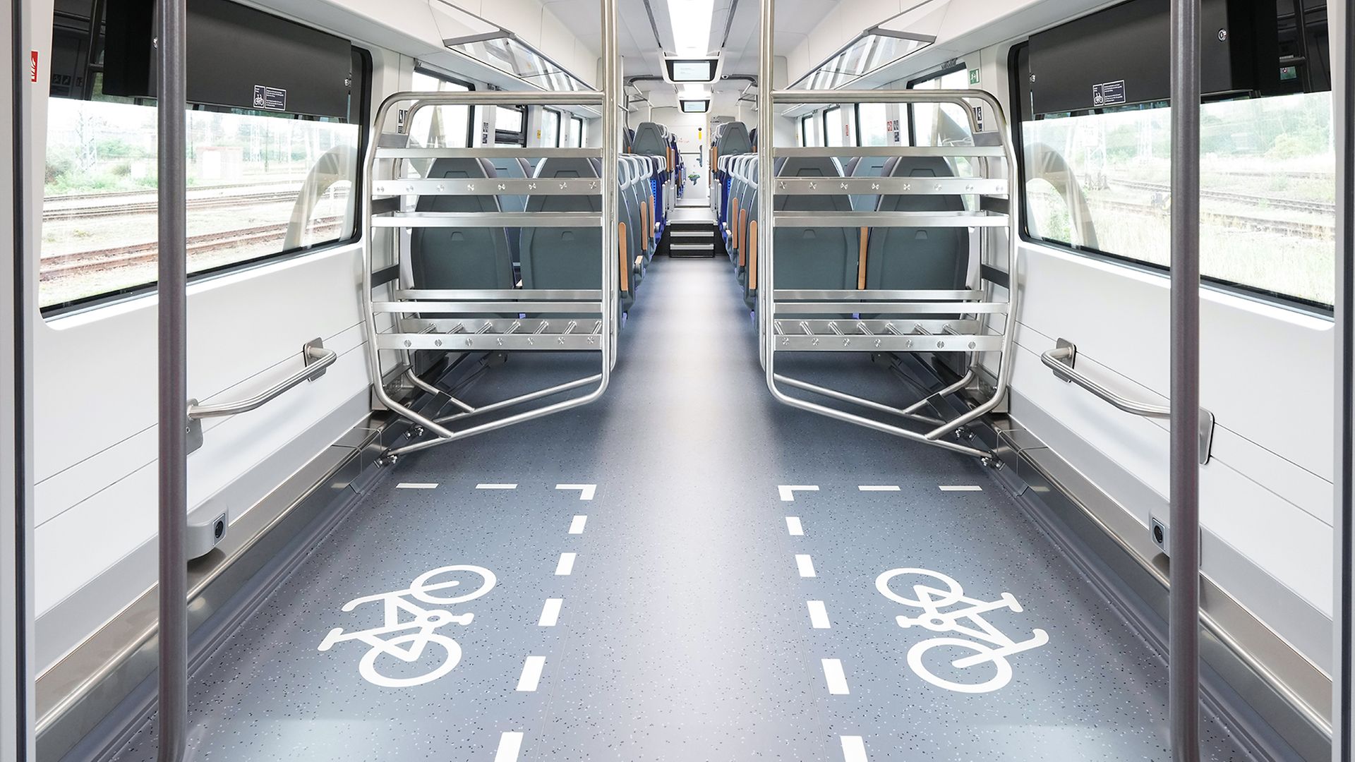 Darstellung der Fahrradstellplätze im Zug