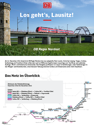 Titelansicht des Faktenblattes zum Netz Lausitz
