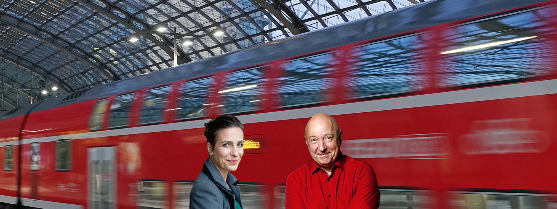 Quelle: DB AG/Volker Emersleben / Horst Evers: imago images/Future Image – Christoph Hardt /Nadine Heidenreich: Hannes Caspar Berlin Hbf mit einfahrenden RE in den Abendstunden